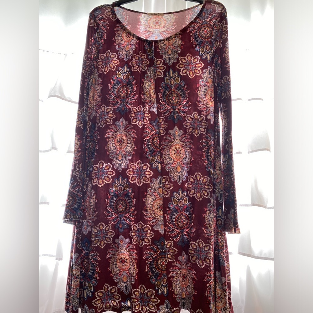 Boutique burgundy colored dress